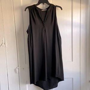 Black sleeveless hi lo dress in XL